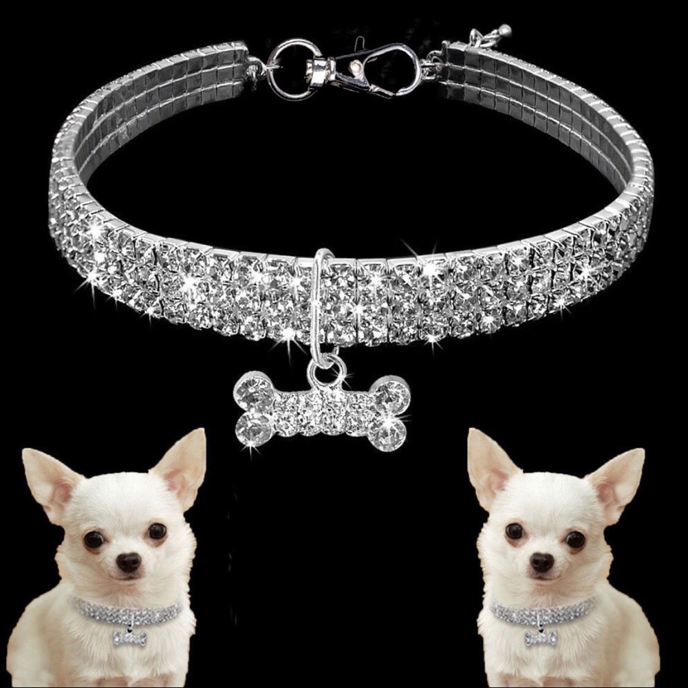 New Crystal Rhinestone Pet Bling Collar